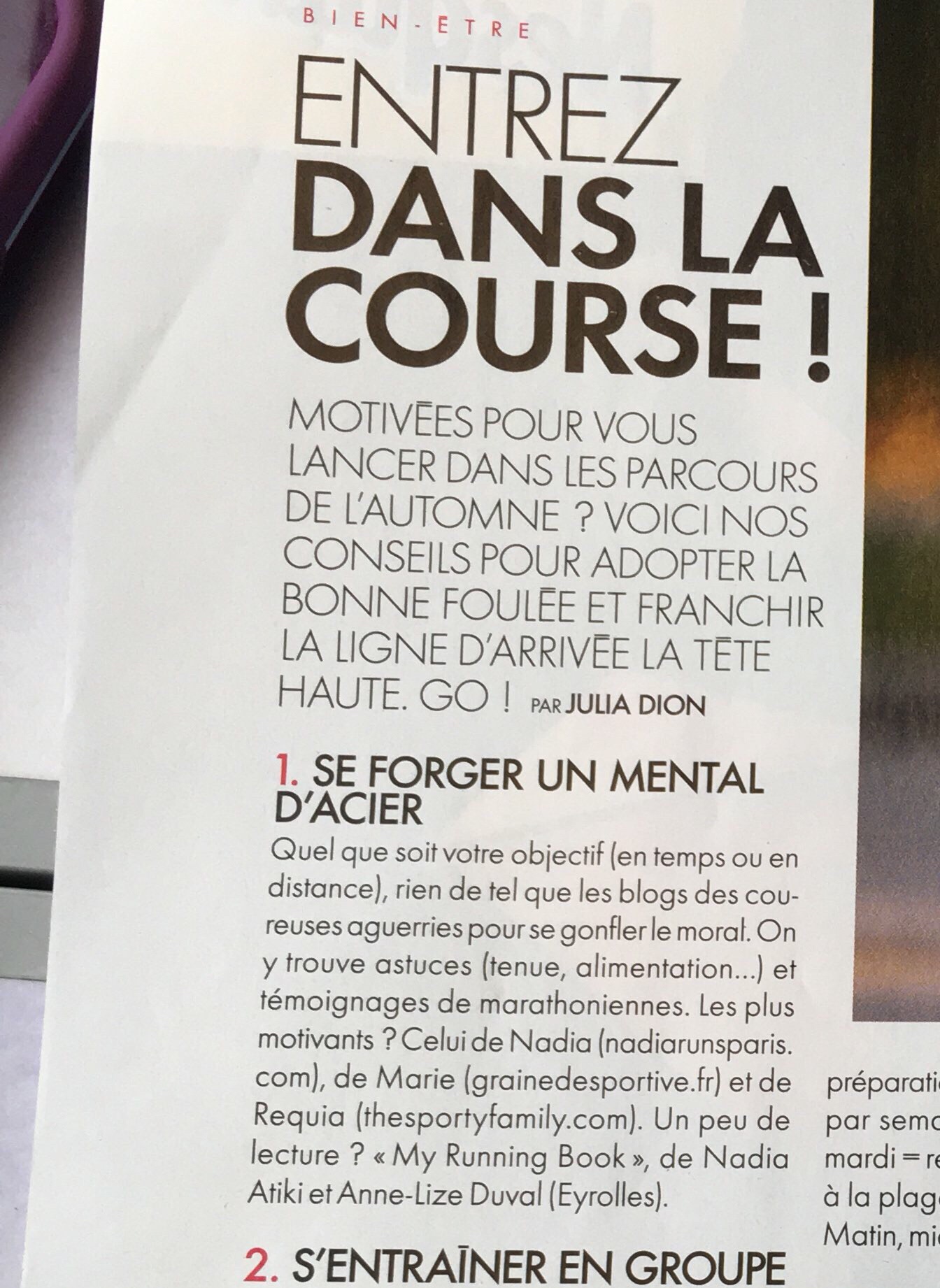 Blog Running bien-être Femme 